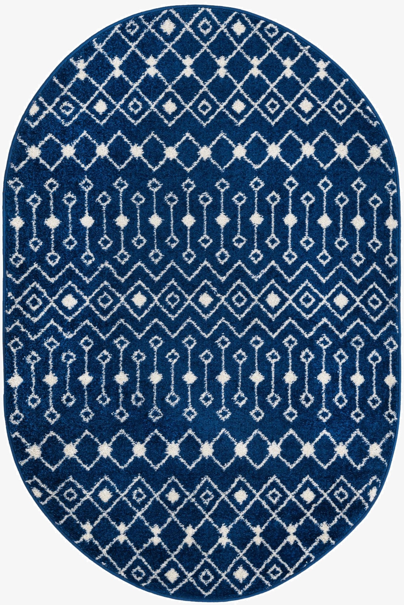  4' x 6' Moroccan Trellis Oval Rug