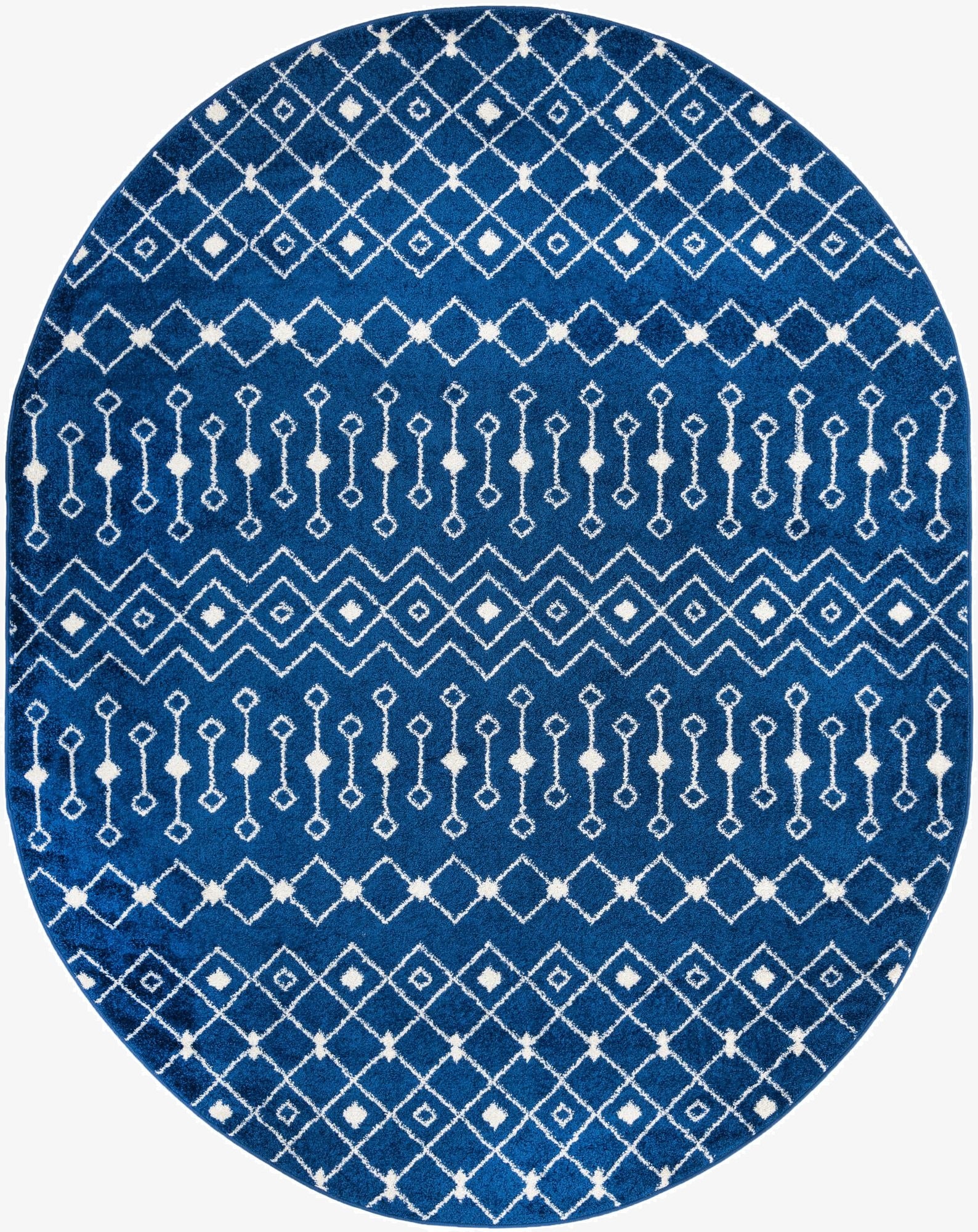  7' 10 x 10' Moroccan Trellis Oval Rug