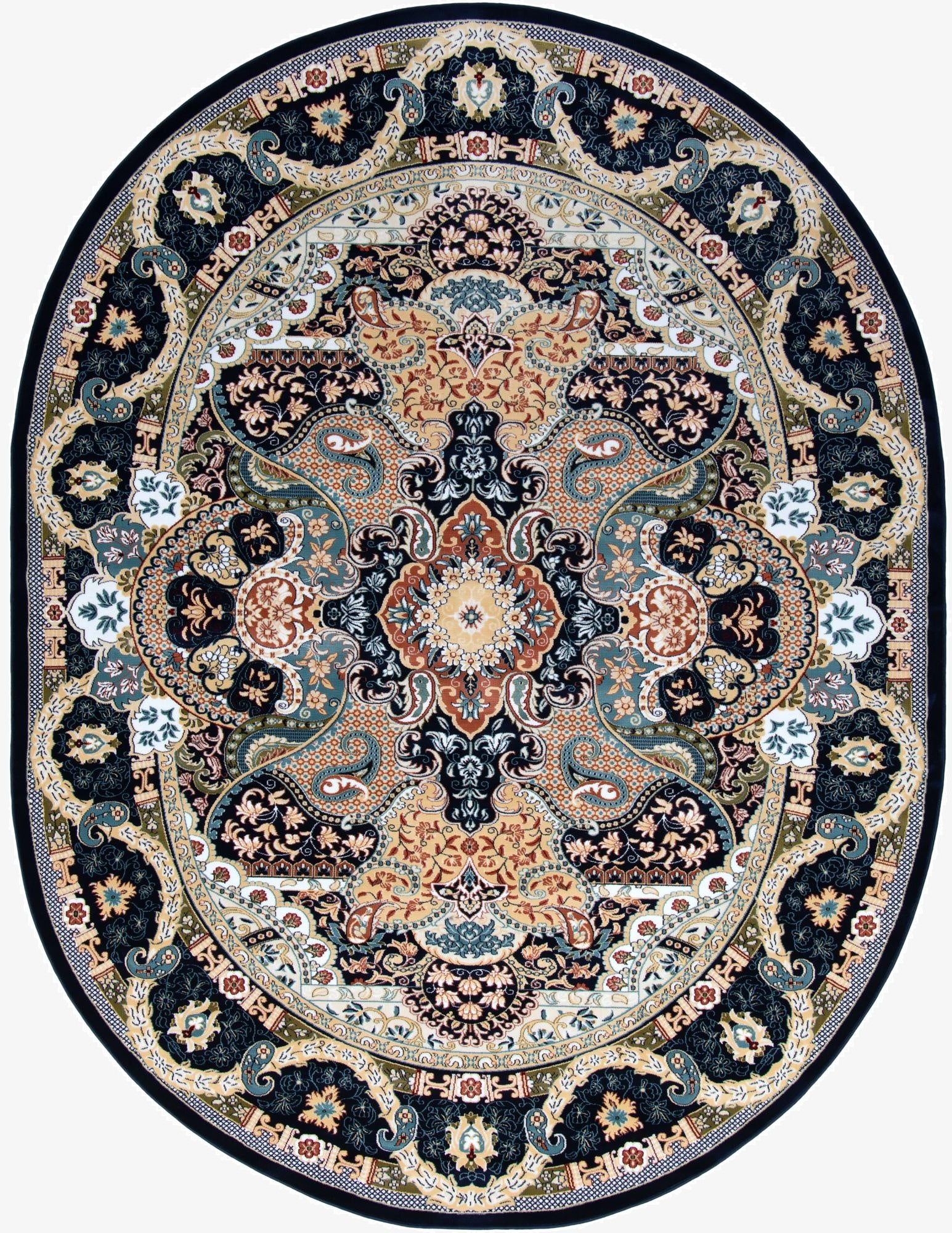  7' 10 x 10' Nain Design Oval Rug
