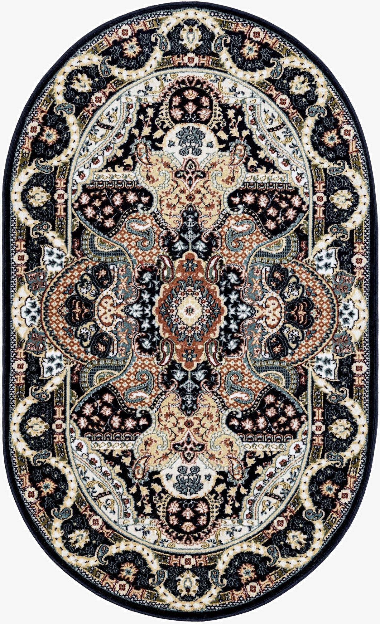  3' 1 x 5' 3 Nain Design Oval Rug