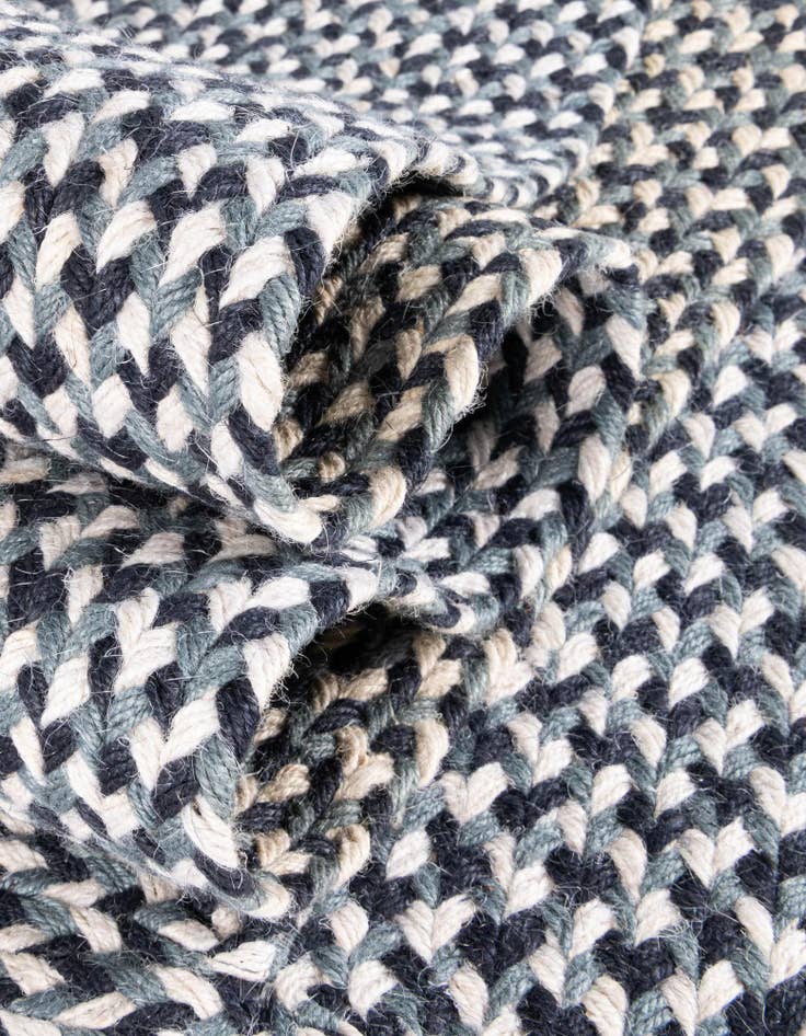 Detail image of  2' x 3' 1  Hand Tweed Braided Jute Oval Rug