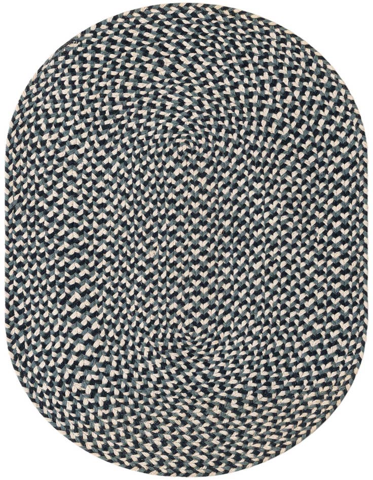 Detail image of  2' x 3' 1  Hand Tweed Braided Jute Oval Rug