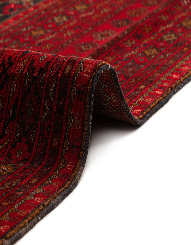 Detail image of  8' 3 x 11' 6  Hand Knotted Afghan Akhche Wool Rug