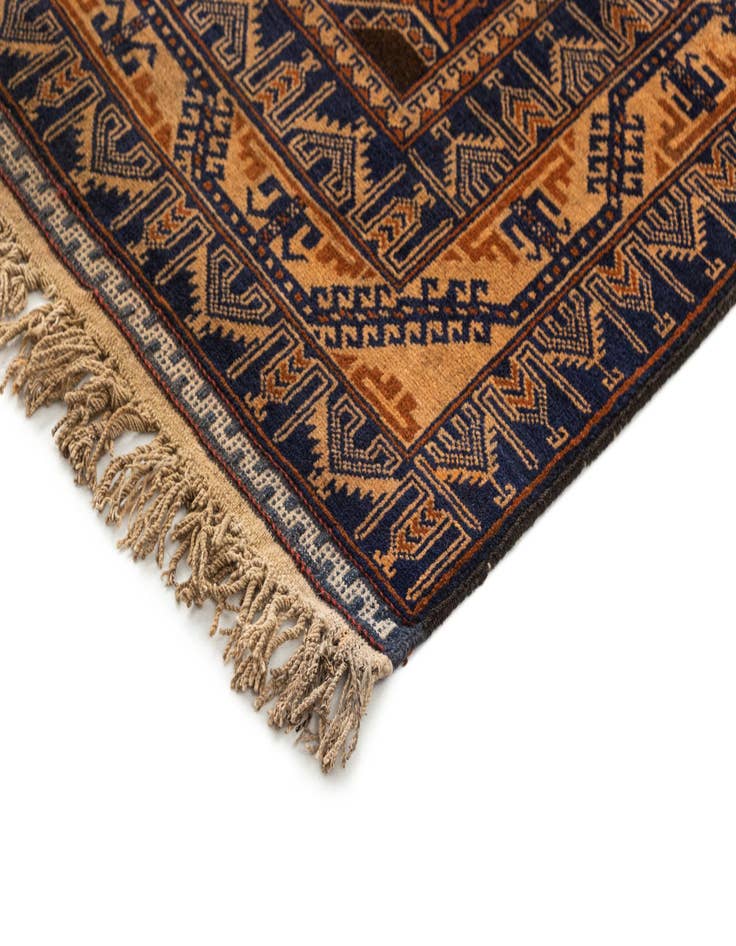 Detail image of  3' x 4' 10  Hand Knotted Afghan Akhche Oriental Wool Rug