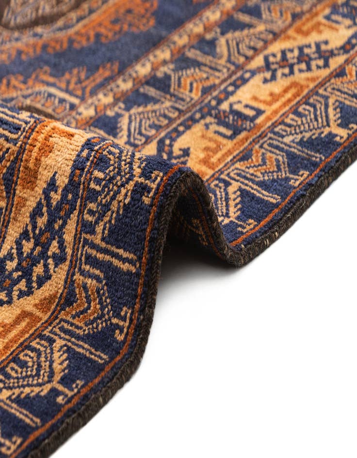 Detail image of  3' x 4' 10  Hand Knotted Afghan Akhche Oriental Wool Rug