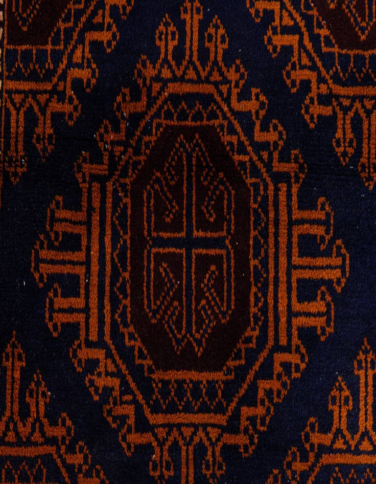 Detail image of  3' x 4' 9  Hand Knotted Afghan Ersari Wool Rug