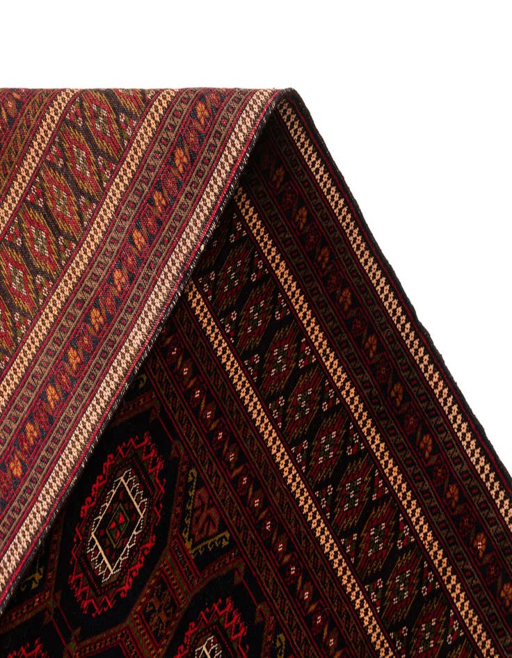 Detail image of  4' x 6' 1  Hand Knotted Afghan Mouri Oriental Wool Rug