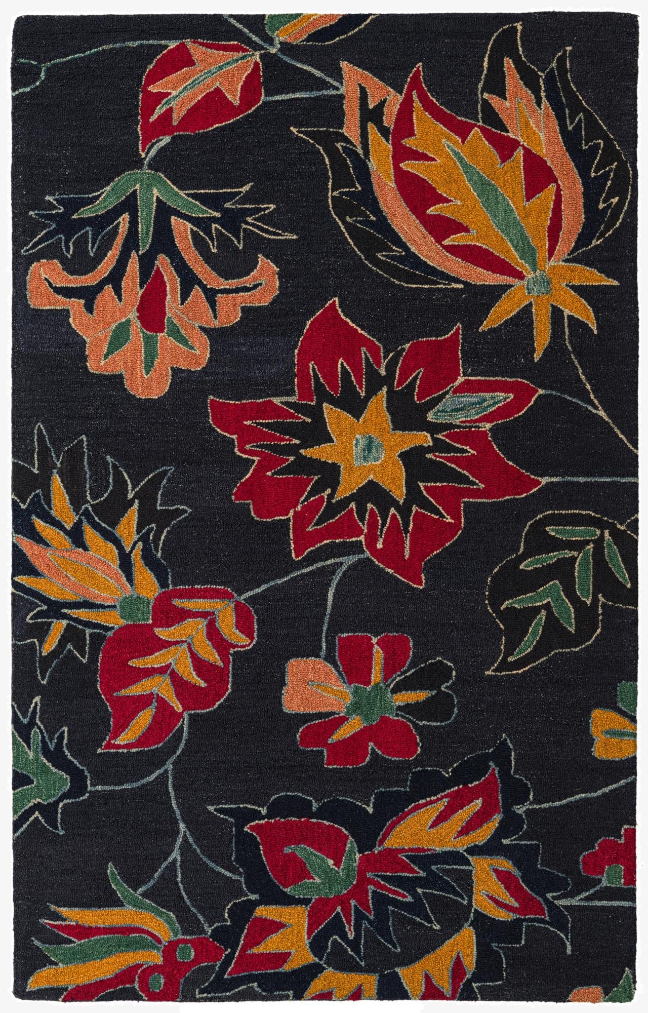  5' 1 x 8' Agra Wool Rug