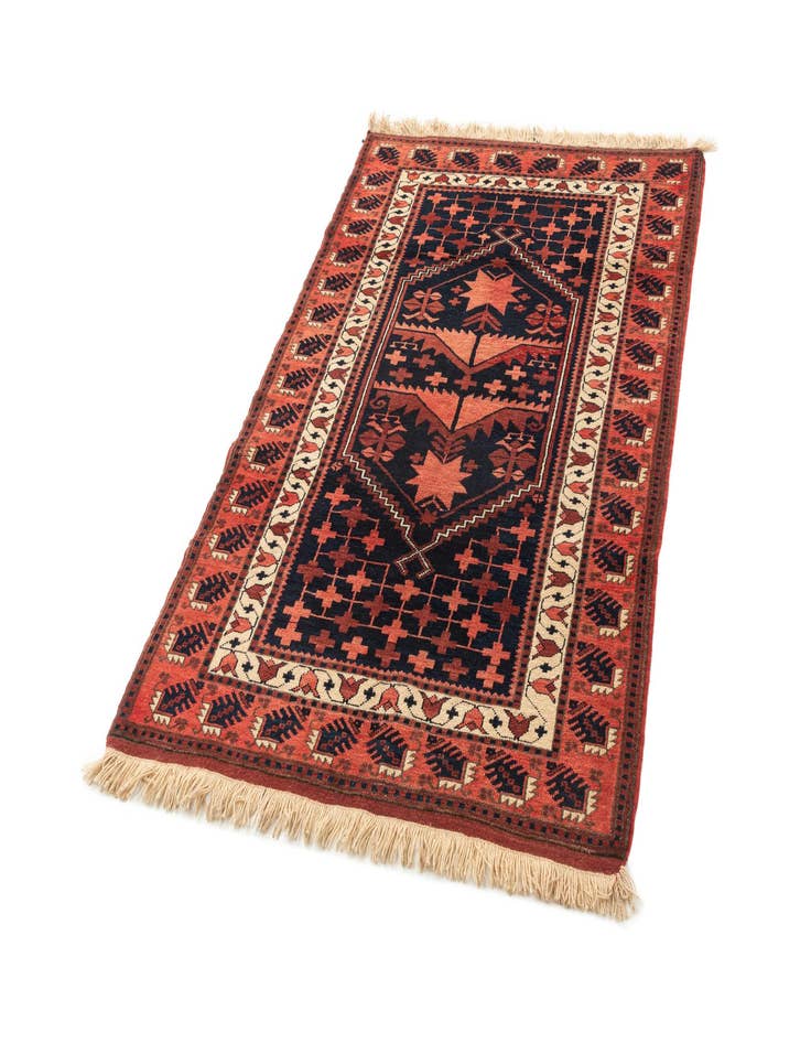 Detail image of  3' 8 x 6'  Hand Knotted Anatolian Oriental Wool Rug