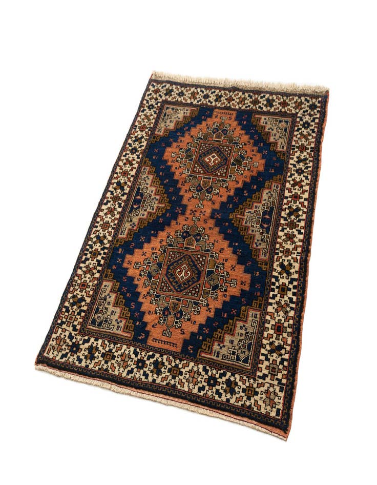 Detail image of  3' 7 x 4' 9  Hand Knotted Anatolian Wool Rug