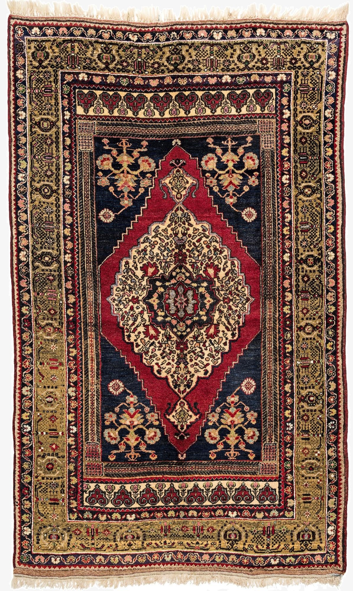  4' 1 x 6' 8  Hand Knotted Anatolian Wool Rug