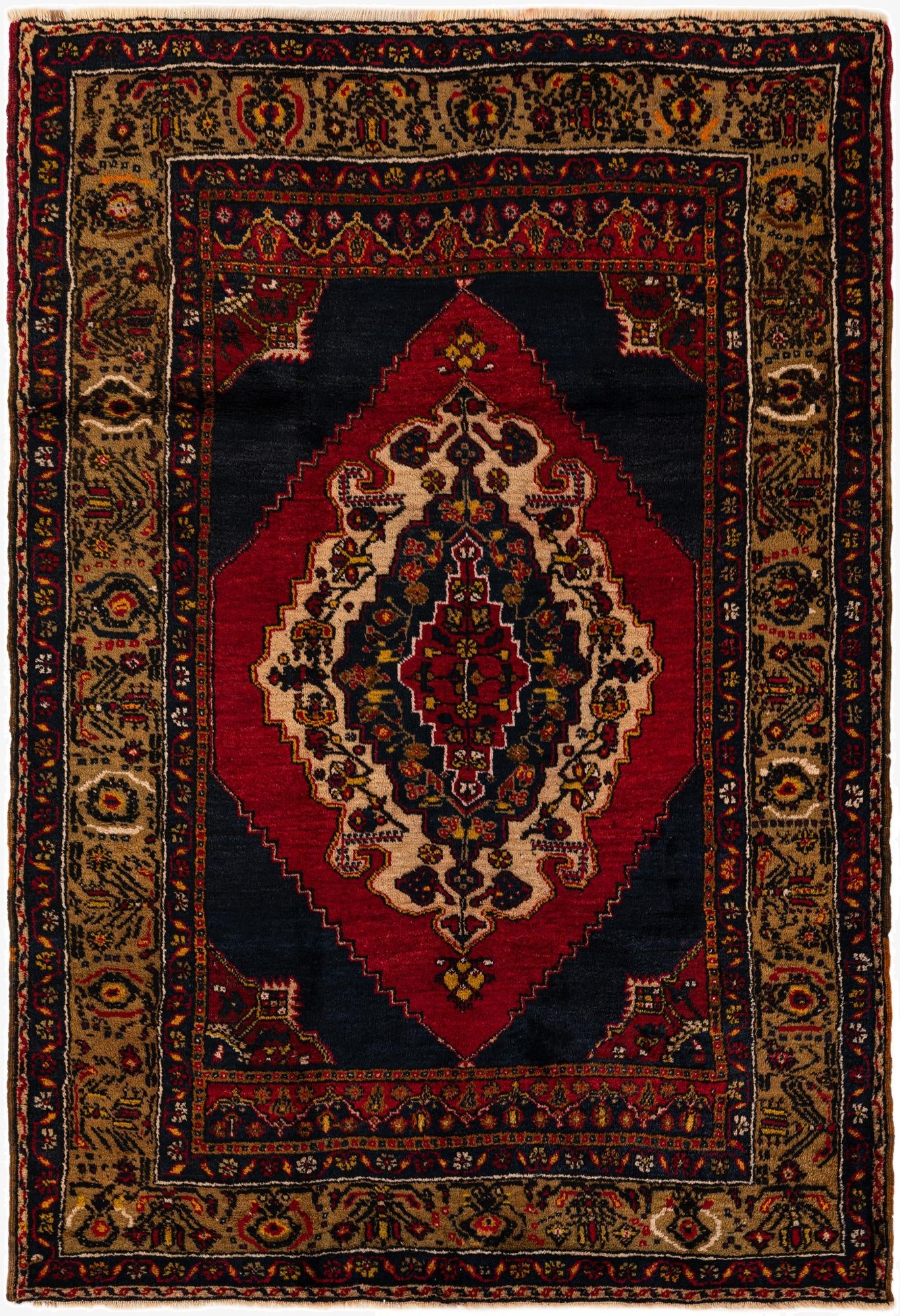  3' 9 x 5' 9  Hand Knotted Anatolian Wool Rug
