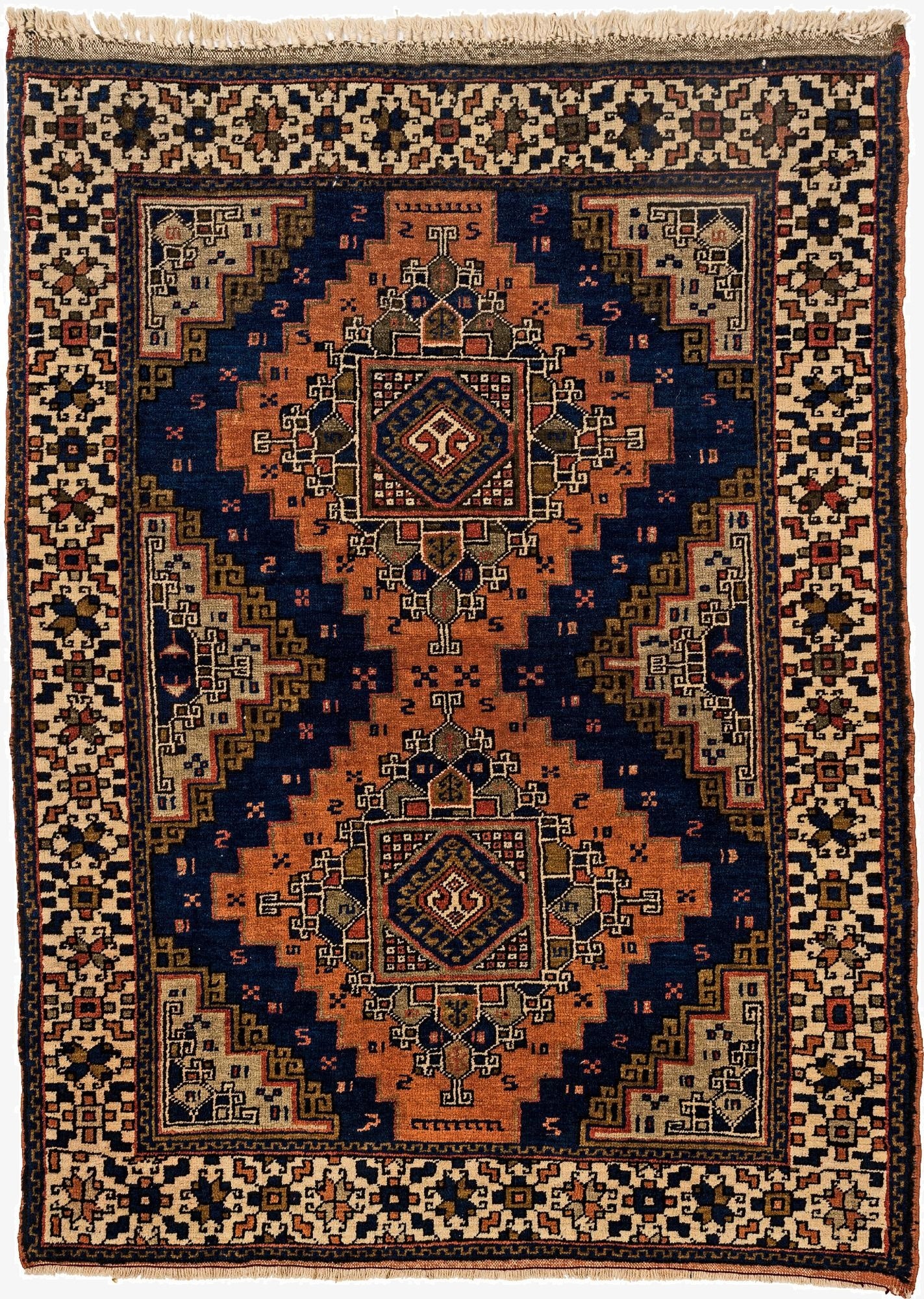  3' 7 x 4' 9  Hand Knotted Anatolian Wool Rug