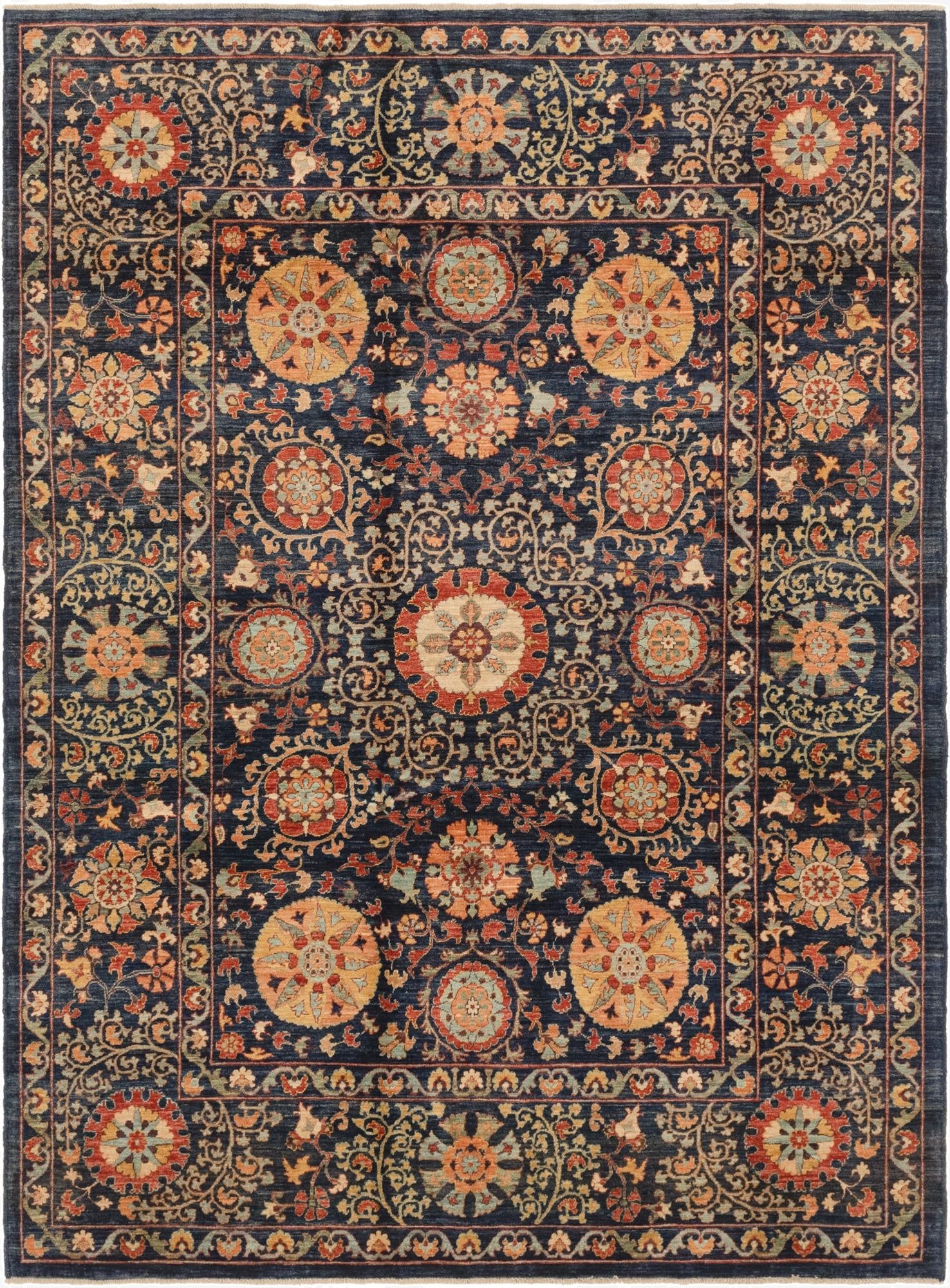  6' 7 x 8' 10  Hand Knotted Ariana Ziegler Oriental Rug