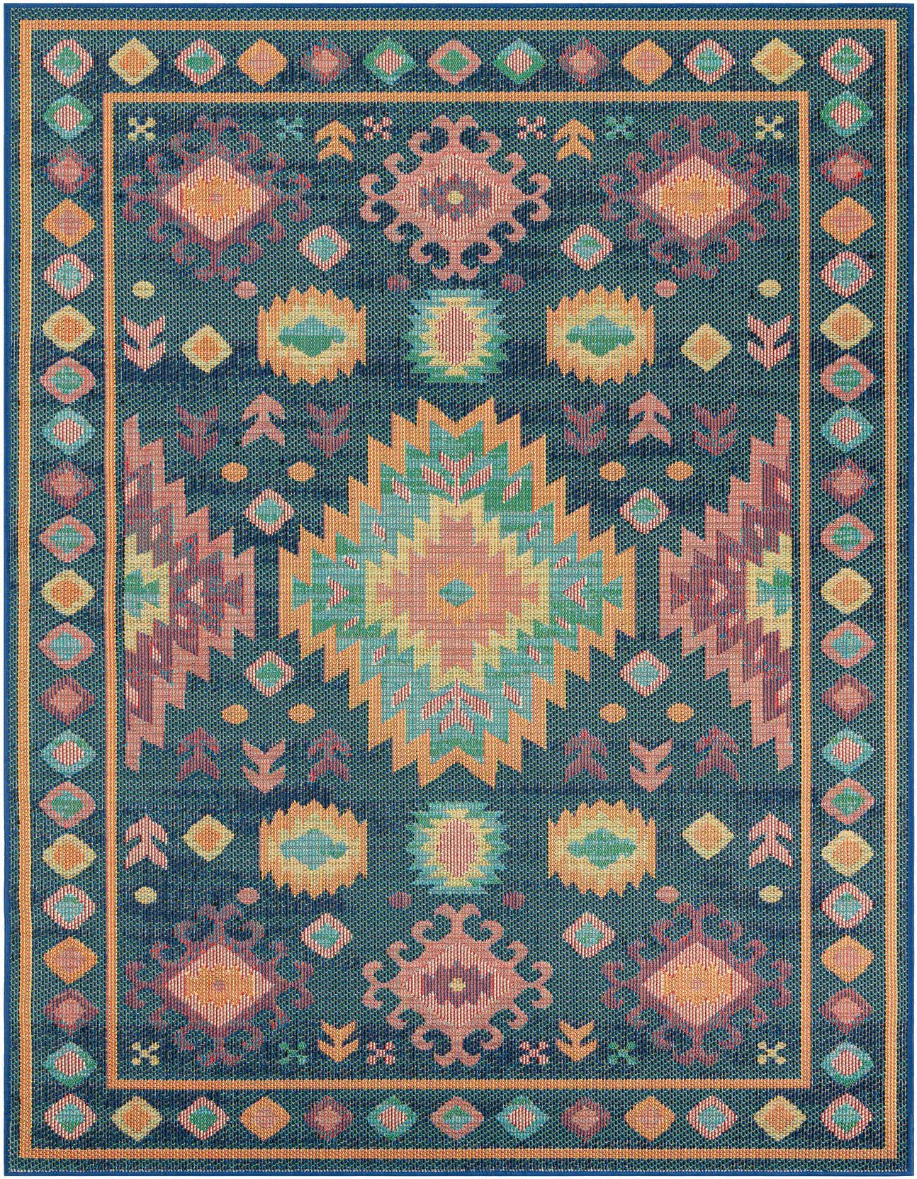 Primary image  6' 1 x 9'  Washable Baja Indoor / Outdoor Rug