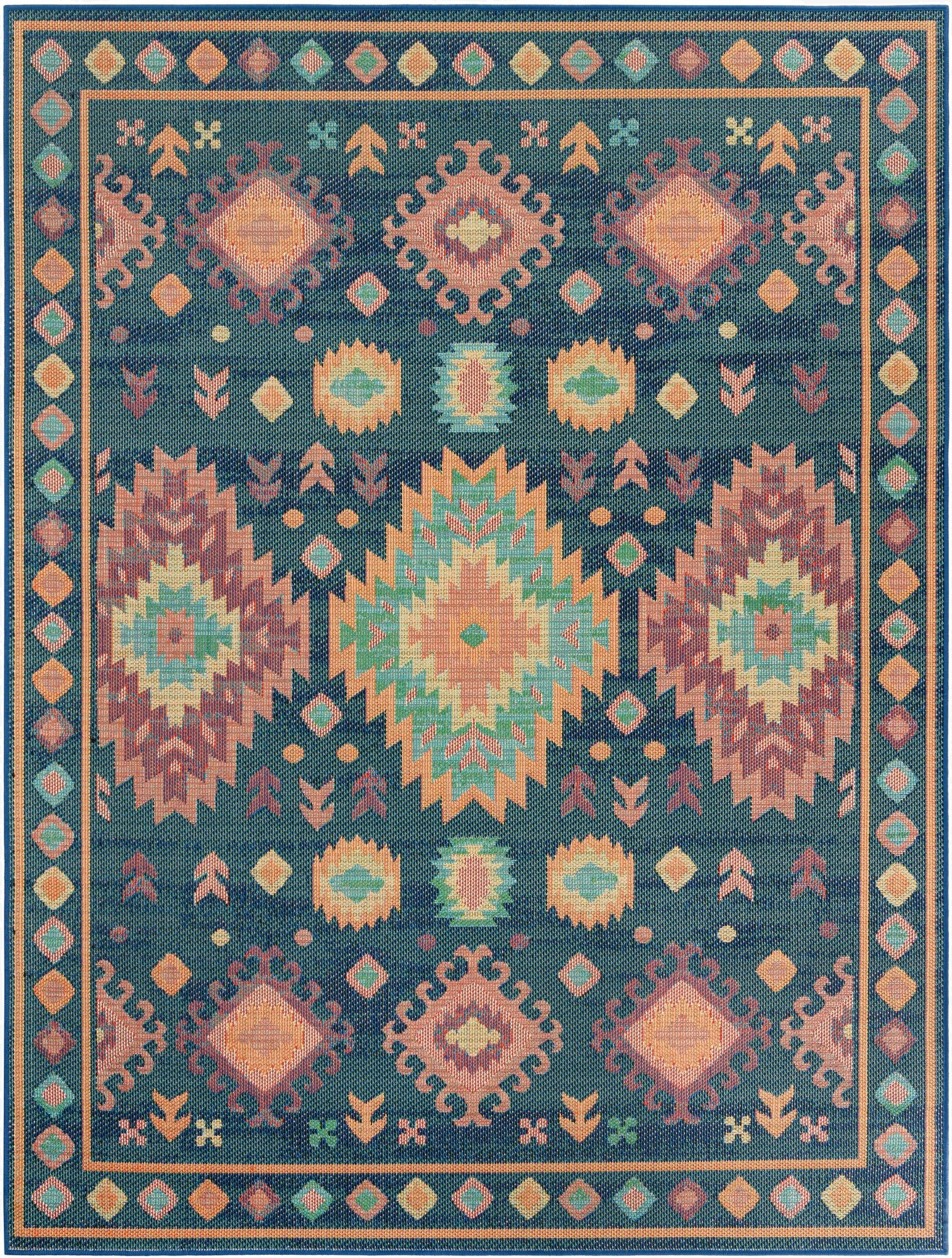 Primary image  7' 10 x 10'  Washable Baja Indoor / Outdoor Rug