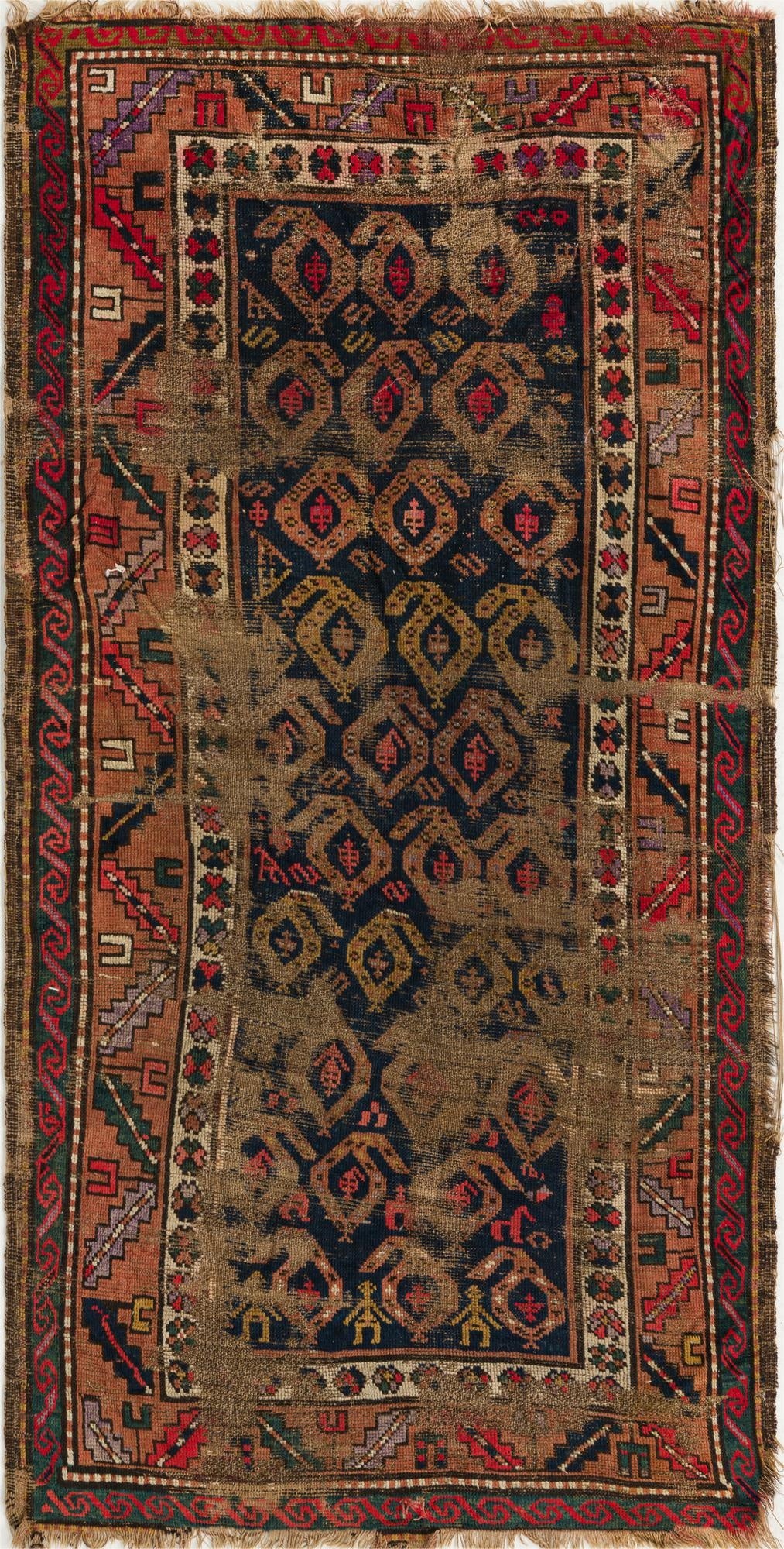  3' 5 x 6' 8  Hand Knotted Bakhtiar Persian Wool Rug