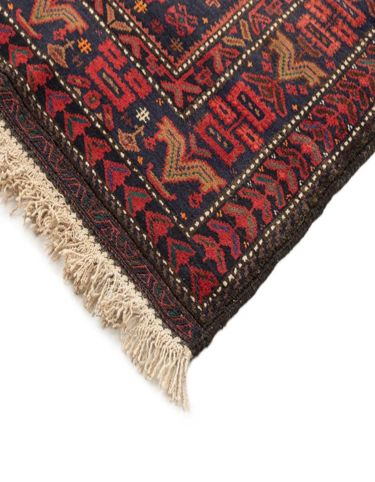 Detail image of  3' 4 x 6' 4  Hand Knotted Balouch Oriental Wool Rug