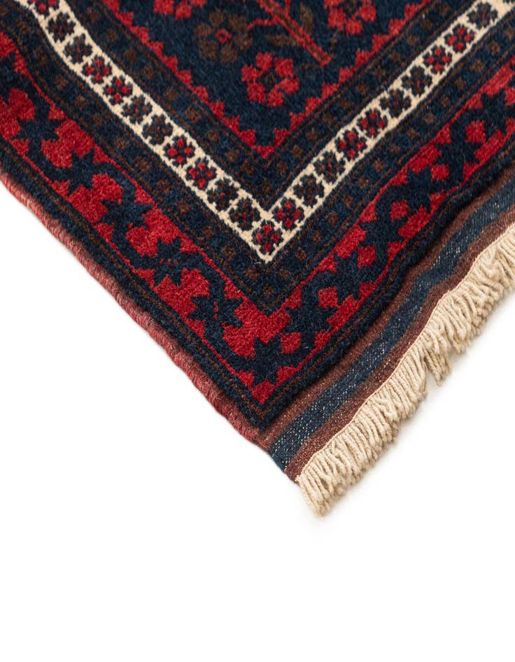 Detail image of  2' 6 x 4' 5  Hand Knotted Balouch Wool Rug