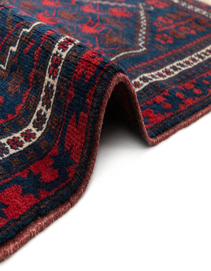 Detail image of  2' 6 x 4' 5  Hand Knotted Balouch Wool Rug