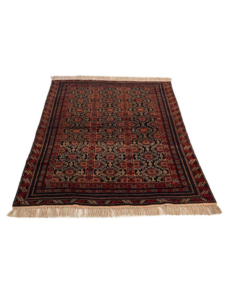 Detail image of  4' 1 x 6' 3  Hand Knotted Balouch Persian Wool Rug