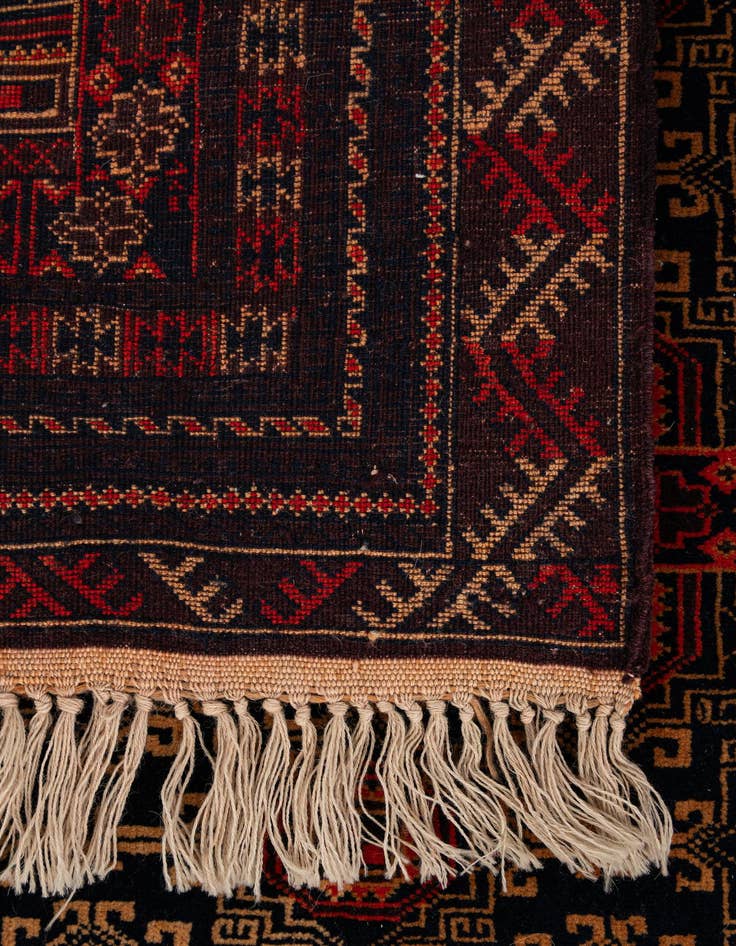 Detail image of  4' 1 x 6' 3  Hand Knotted Balouch Persian Wool Rug