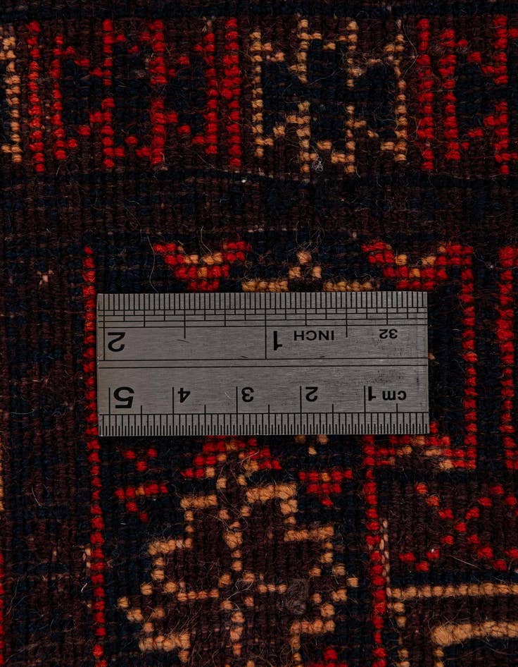 Detail image of  4' 1 x 6' 3  Hand Knotted Balouch Persian Wool Rug