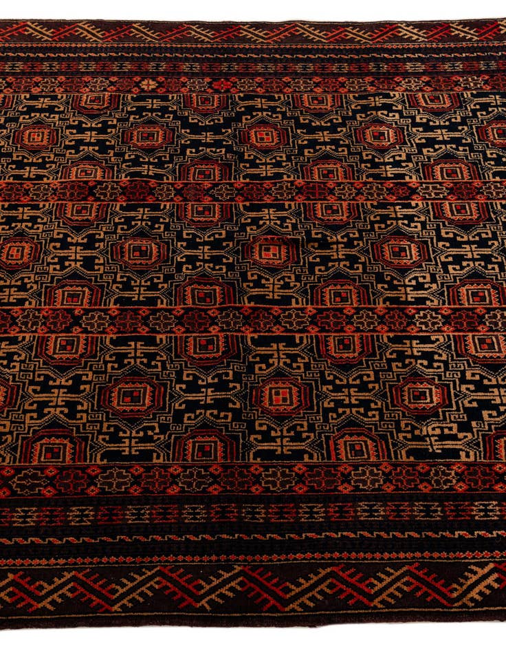 Detail image of  4' 1 x 6' 3  Hand Knotted Balouch Persian Wool Rug