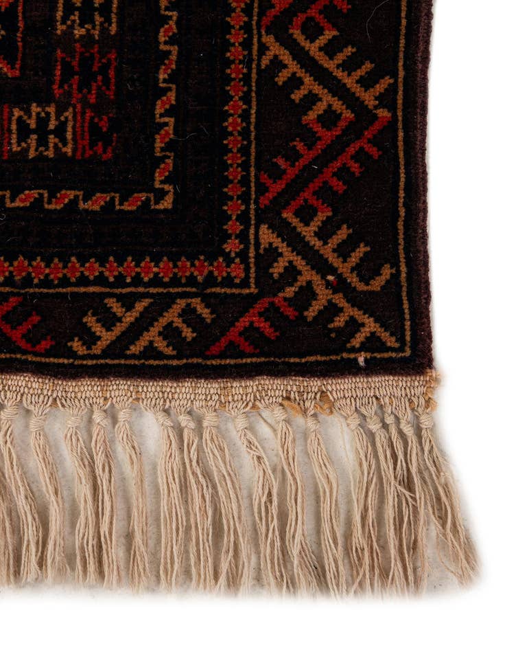 Detail image of  4' 1 x 6' 3  Hand Knotted Balouch Persian Wool Rug