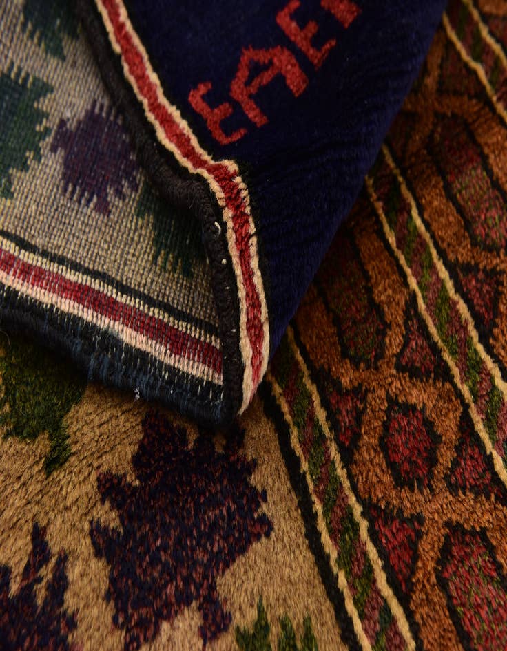 Detail image of  2' 10 x 5'  Hand Knotted Balouch Persian Wool Rug