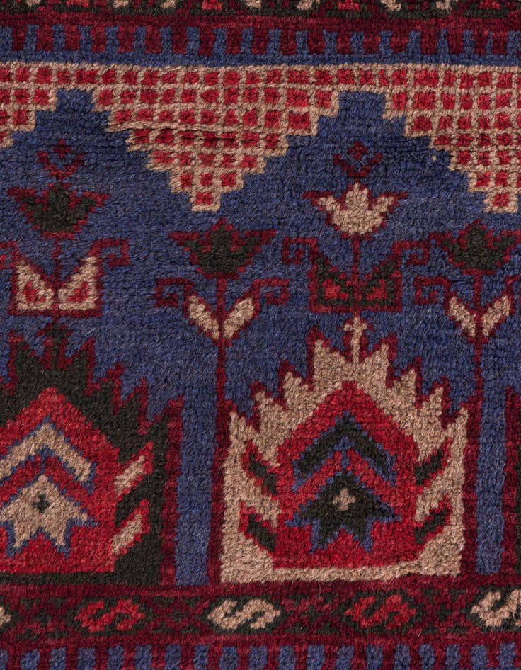 Detail image of  3' x 4' 9  Hand Knotted Balouch Persian Wool Rug