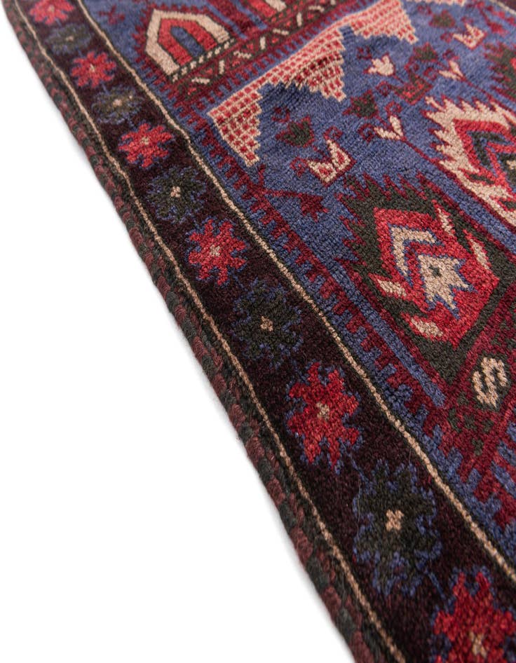 Detail image of  3' x 4' 9  Hand Knotted Balouch Persian Wool Rug