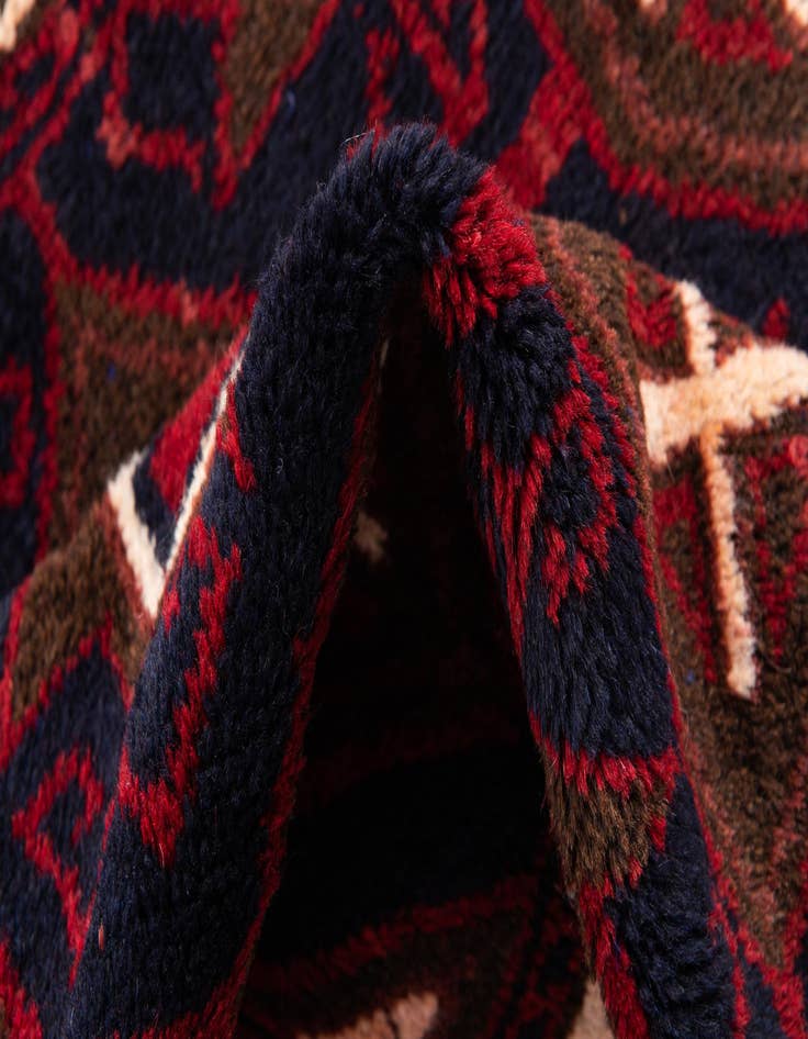 Detail image of  3' x 4' 6  Hand Knotted Balouch Persian Wool Rug