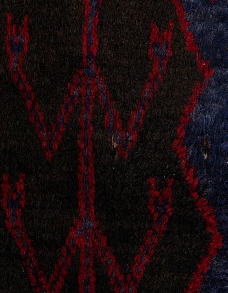 Detail image of  2' 10 x 4' 5  Hand Knotted Balouch Persian Wool Rug