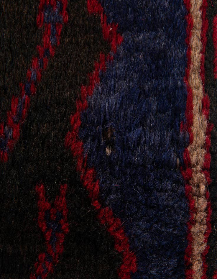Detail image of  2' 10 x 4' 5  Hand Knotted Balouch Persian Wool Rug