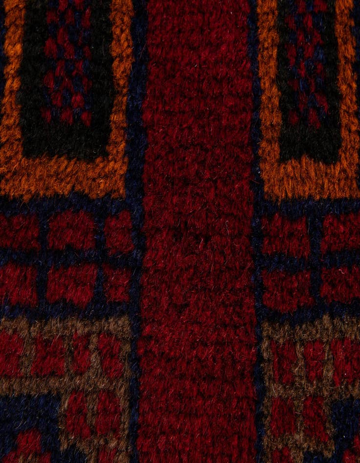 Detail image of  2' 10 x 4' 7  Hand Knotted Balouch Persian Wool Rug