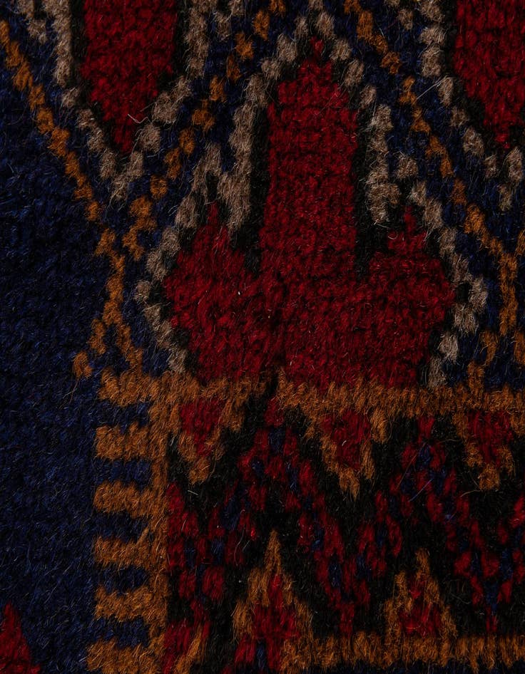 Detail image of  2' 10 x 4' 7  Hand Knotted Balouch Persian Wool Rug