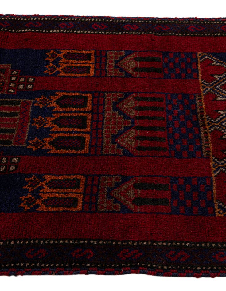 Detail image of  2' 10 x 4' 7  Hand Knotted Balouch Persian Wool Rug