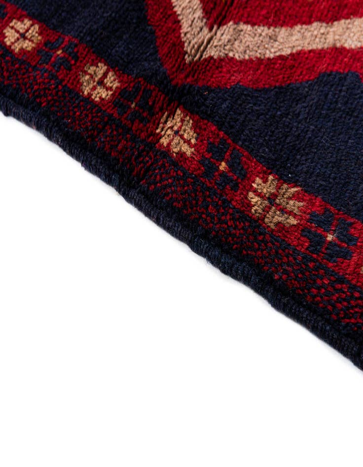 Detail image of  2' 10 x 4' 7  Hand Knotted Balouch Persian Wool Rug