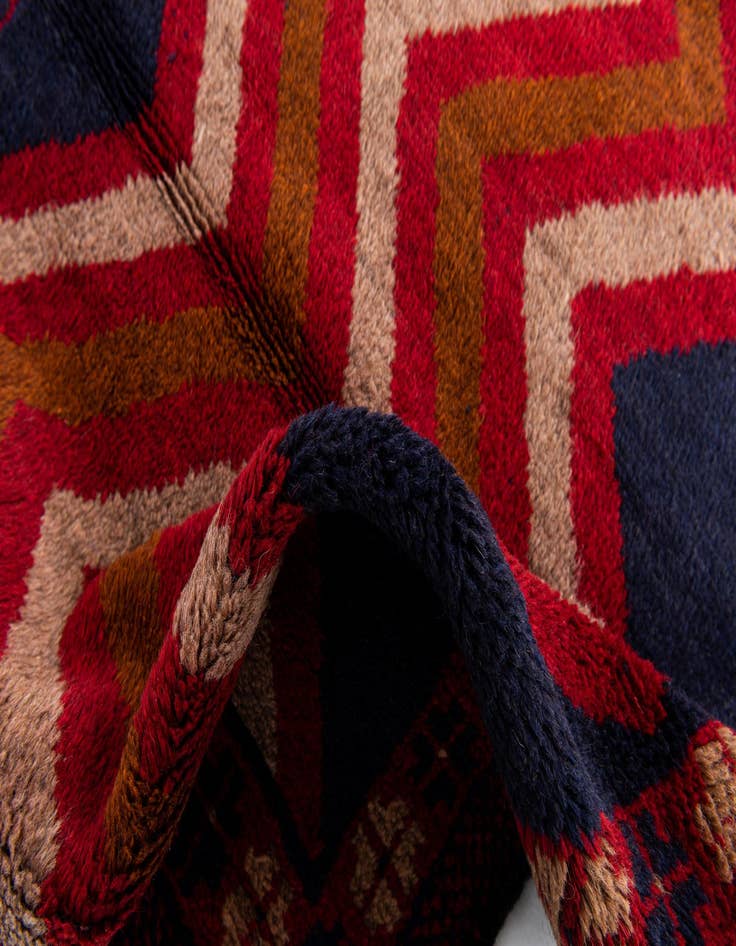 Detail image of  2' 10 x 4' 7  Hand Knotted Balouch Persian Wool Rug