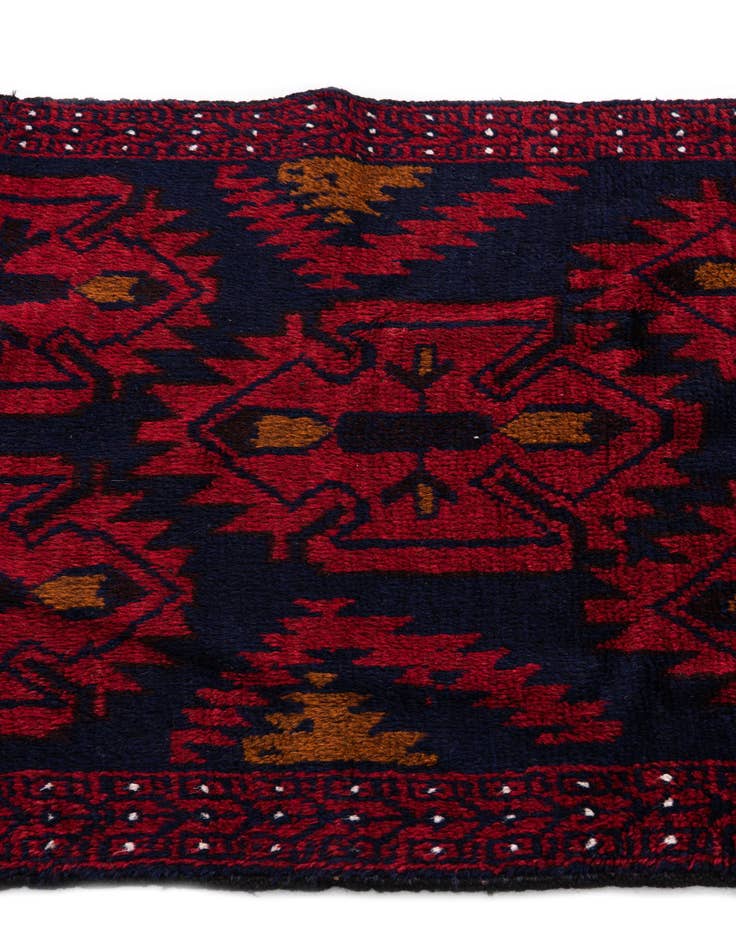 Detail image of  2' 9 x 4' 7  Hand Knotted Balouch Persian Wool Rug