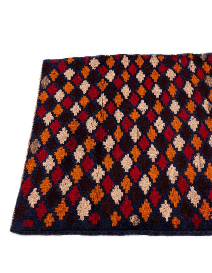 Detail image of  2' 10 x 4' 5  Hand Knotted Balouch Persian Wool Rug