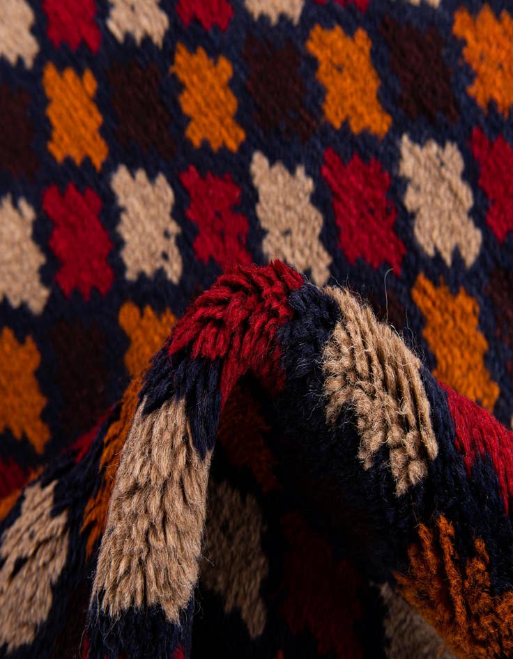 Detail image of  2' 10 x 4' 5  Hand Knotted Balouch Persian Wool Rug