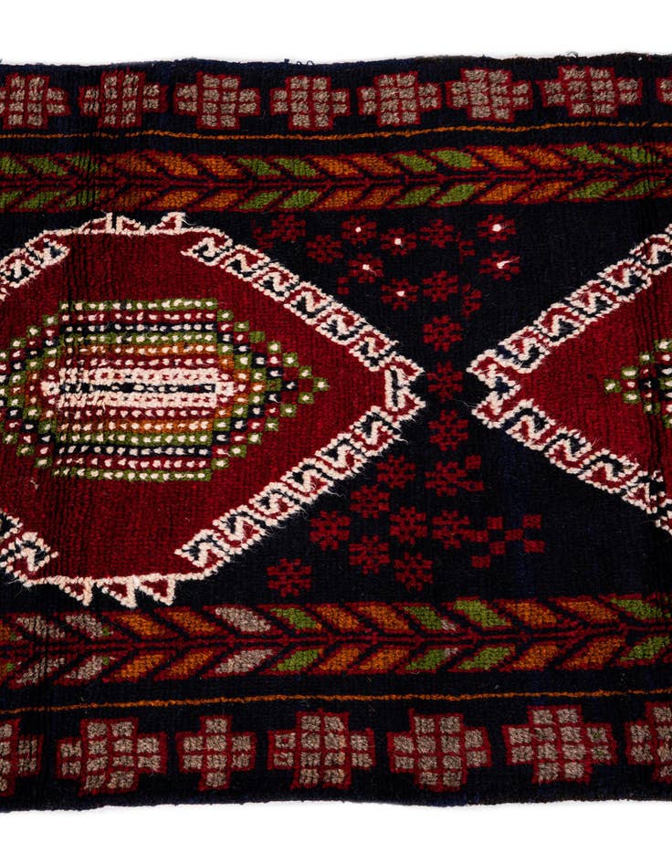 Detail image of  2' 10 x 4' 8  Hand Knotted Balouch Persian Wool Rug