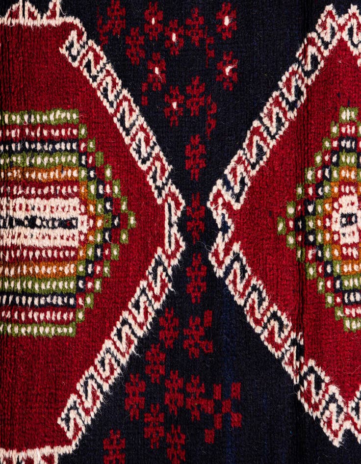 Detail image of  2' 10 x 4' 8  Hand Knotted Balouch Persian Wool Rug