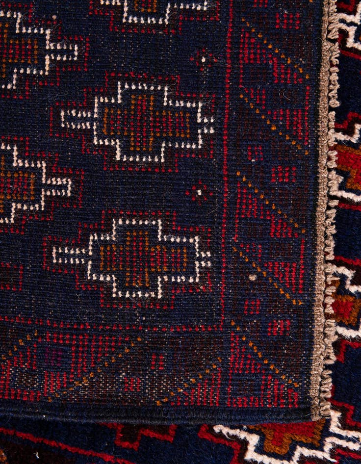 Detail image of  2' 10 x 4' 5  Hand Knotted Balouch Persian Wool Rug