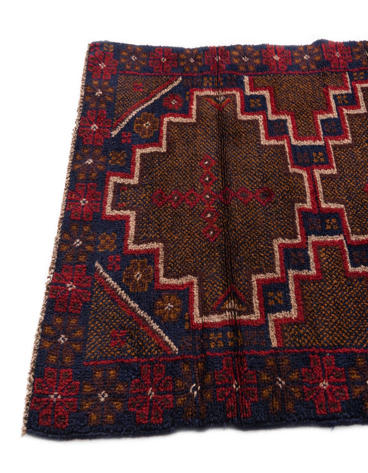 Detail image of  2' 9 x 4' 7  Hand Knotted Balouch Persian Wool Rug