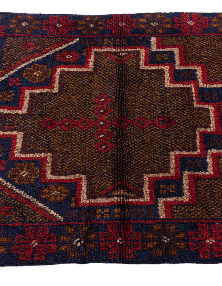 Detail image of  2' 9 x 4' 7  Hand Knotted Balouch Persian Wool Rug