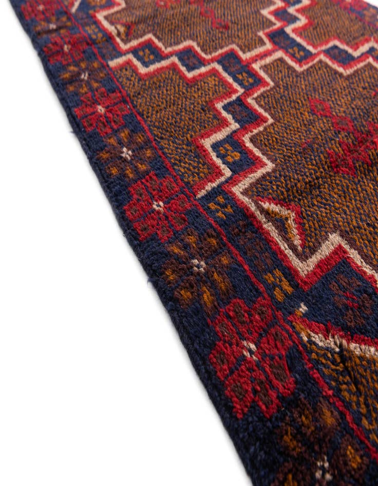 Detail image of  2' 9 x 4' 7  Hand Knotted Balouch Persian Wool Rug
