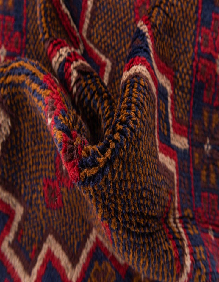 Detail image of  2' 9 x 4' 7  Hand Knotted Balouch Persian Wool Rug